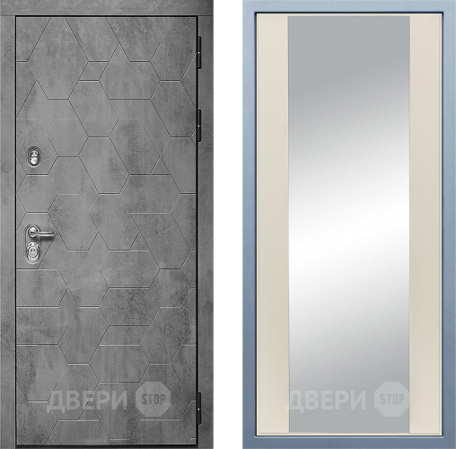 Входная металлическая Дверь Дива МД-51 Д-15 Зеркало Шампань в Жуковский