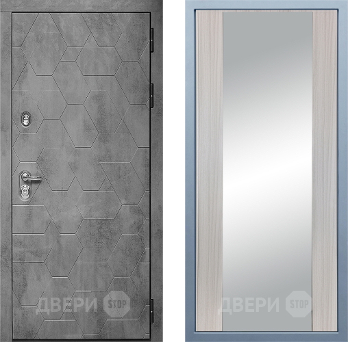 Входная металлическая Дверь Дива МД-51 Д-15 Зеркало Сандал белый в Жуковский