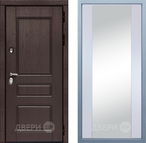 Входная металлическая Дверь Дива МД-90 Д-15 Зеркало Белый в Жуковский