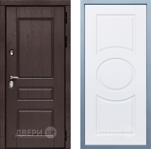 Входная металлическая Дверь Дива МД-90 Д-8 Белый в Жуковский