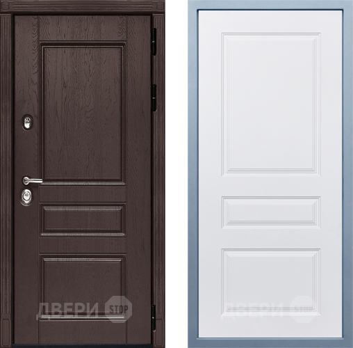 Входная металлическая Дверь Дива МД-90 Д-13 Белый в Жуковский