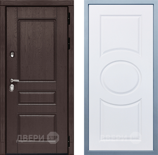 Входная металлическая Дверь Дива МД-90 М-30 Белый в Жуковский