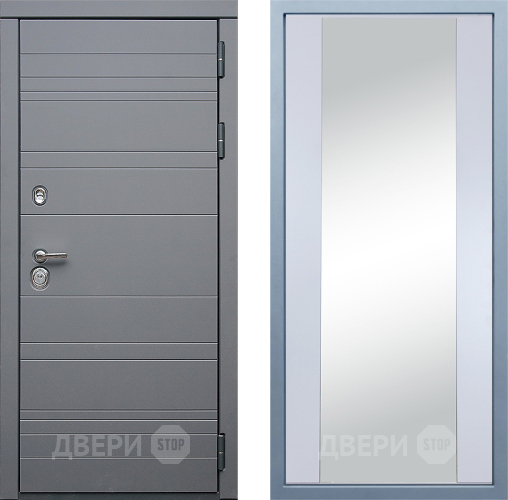 Входная металлическая Дверь Дива МД-39 Д-15 Зеркало Белый в Жуковский