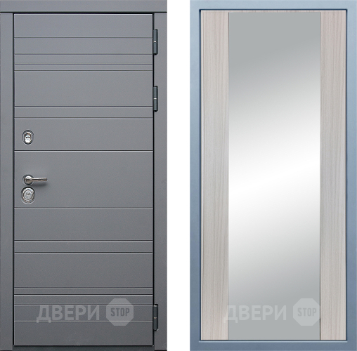 Входная металлическая Дверь Дива МД-39 Д-15 Зеркало Сандал белый в Жуковский