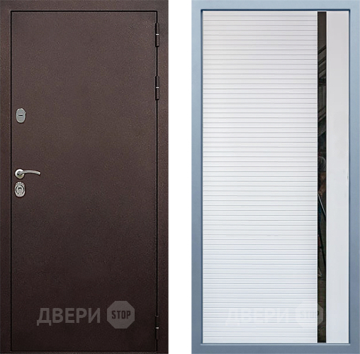 Входная металлическая Дверь Дива МД-40 Медь МХ-45 Белый матовый в Жуковский