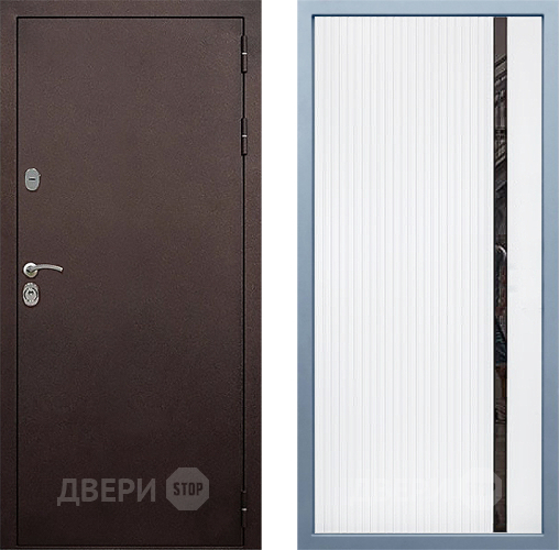 Входная металлическая Дверь Дива МД-40 Медь МХ-46 Белый матовый в Жуковский