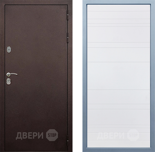 Входная металлическая Дверь Дива МД-40 Медь Д-5 Белый в Жуковский