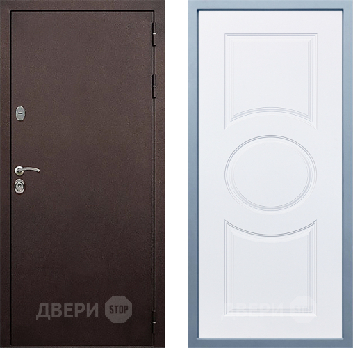 Входная металлическая Дверь Дива МД-40 Медь Д-8 Белый в Жуковский