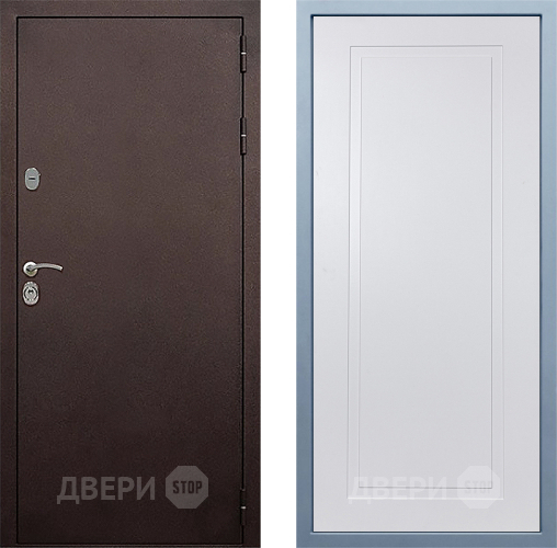 Входная металлическая Дверь Дива МД-40 Медь Н-10 Белый в Жуковский
