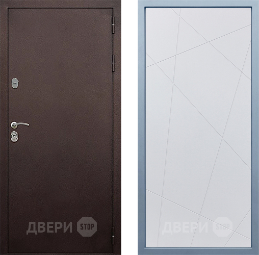 Входная металлическая Дверь Дива МД-40 Медь Д-11 Белый в Жуковский