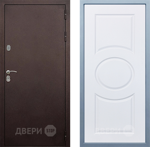 Входная металлическая Дверь Дива МД-40 Медь М-30 Белый в Жуковский
