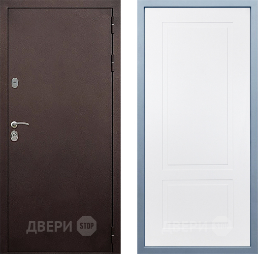 Входная металлическая Дверь Дива МД-40 Медь Н-7 Белый в Жуковский