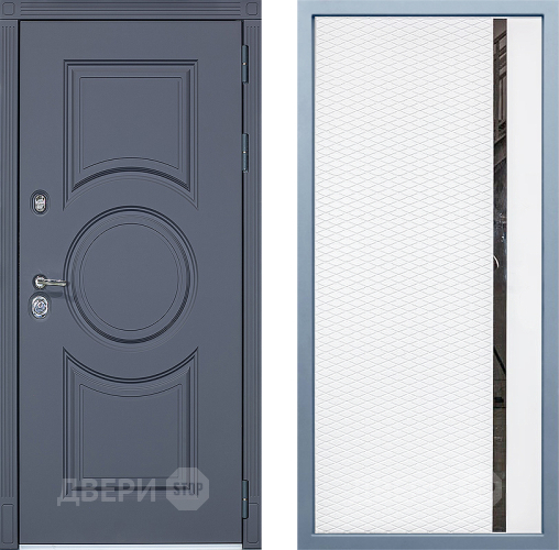 Входная металлическая Дверь Дива МХ-30 STR МХ-47 Белый матовый в Жуковский