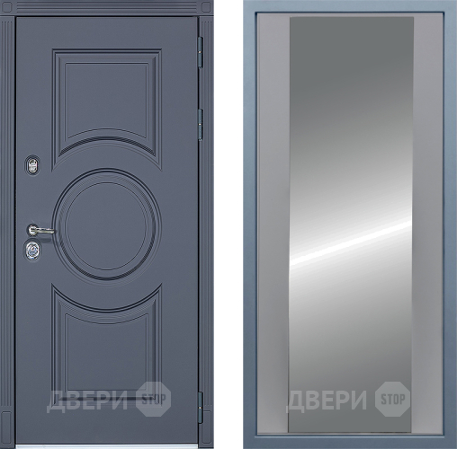 Входная металлическая Дверь Дива МХ-30 STR Д-15 Зеркало Силк Маус в Жуковский