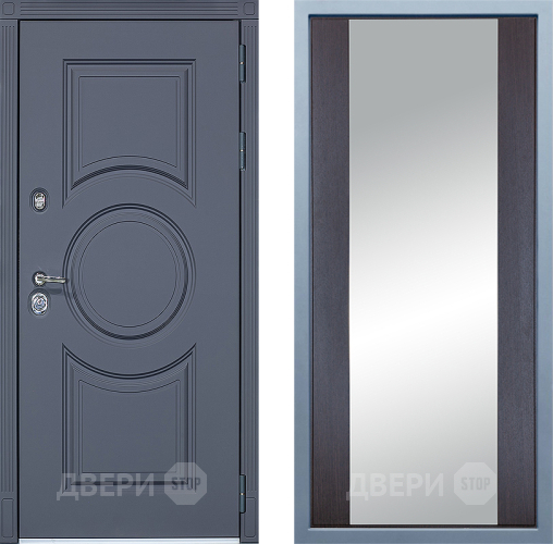 Входная металлическая Дверь Дива МХ-30 STR Д-15 Зеркало Венге в Жуковский