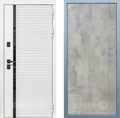 Входная металлическая Дверь Дива МХ-45 Белая STR Д-4 Бетон темный в Жуковский