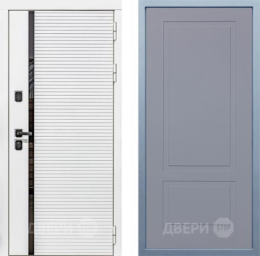 Входная металлическая Дверь Дива МХ-45 Белая STR Н-7 Силк Маус в Жуковский