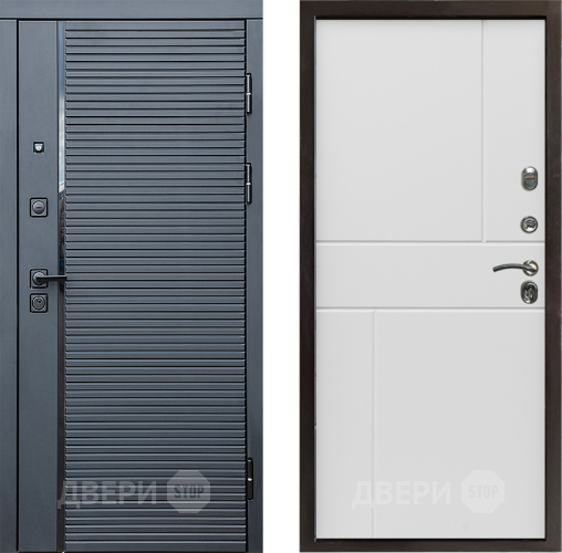 Дверь Престиж Черная Линия Горизонт Бетон белый в Жуковский