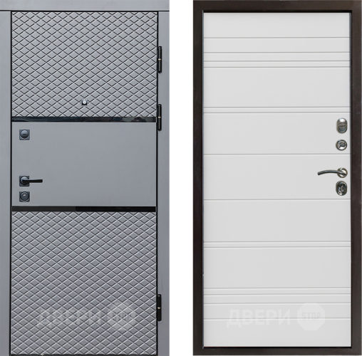 Входная металлическая Дверь Престиж Ромб Line Белый в Жуковский