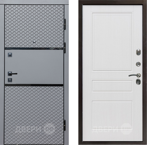 Входная металлическая Дверь Престиж Ромб Классика Белое дерево в Жуковский