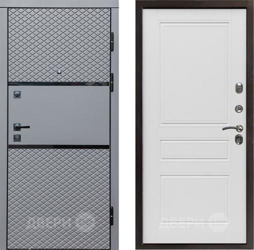 Входная металлическая Дверь Престиж Ромб Классика Лиственница белая в Жуковский