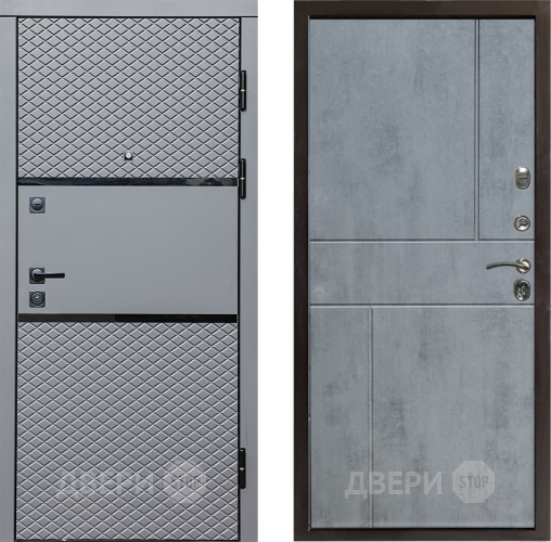 Входная металлическая Дверь Престиж Ромб Горизонт Бетон темный в Жуковский