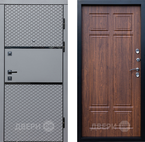 Входная металлическая Дверь Престиж Ромб Премиум Орех темный в Жуковский