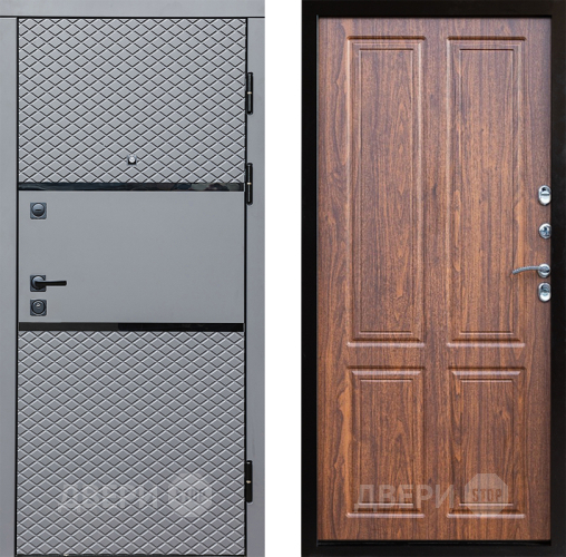 Входная металлическая Дверь Престиж Ромб Премиум Орех светлый в Жуковский