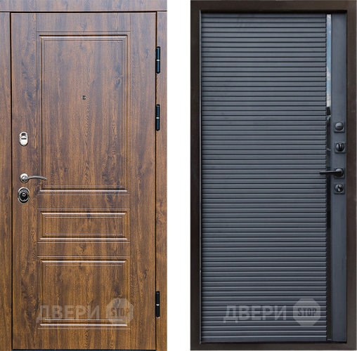 Входная металлическая Дверь Престиж Классика Дуб Porte Черный кварц в Жуковский