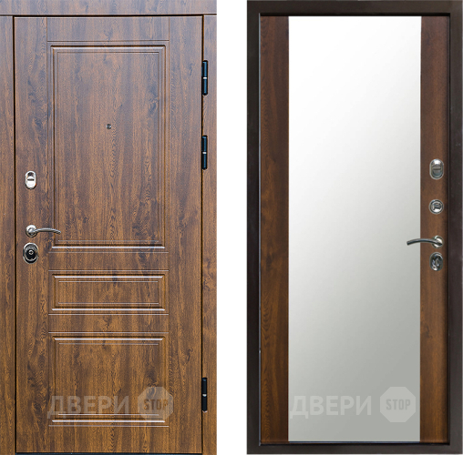 Входная металлическая Дверь Престиж Классика Дуб Зеркало Дуб в Жуковский