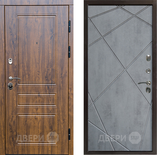 Дверь Престиж Классика Дуб Лучи Бетон темный в Жуковский