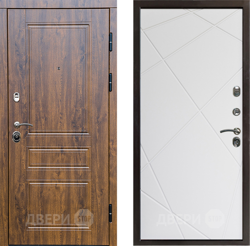 Входная металлическая Дверь Престиж Классика Дуб Лучи Бетон белый в Жуковский