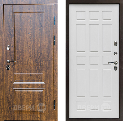 Входная металлическая Дверь Престиж Классика Дуб Спарта Белое дерево в Жуковский