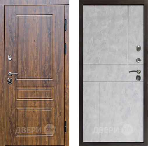 Входная металлическая Дверь Престиж Классика Дуб Горизонт Бетон светлый в Жуковский