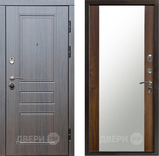 Входная металлическая Дверь Престиж Классика Венге Зеркало Дуб в Жуковский