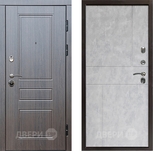 Входная металлическая Дверь Престиж Классика Венге Горизонт Бетон светлый в Жуковский