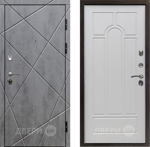 Входная металлическая Дверь Престиж Лучи Арка Лиственница белая в Жуковский