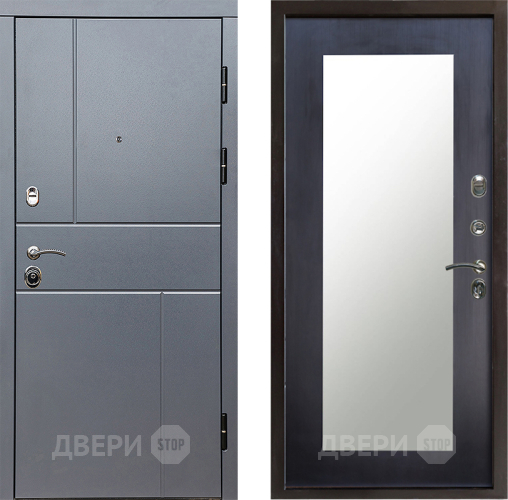 Входная металлическая Дверь Престиж Горизонт Грэй Зеркло Пастораль Венге в Жуковский