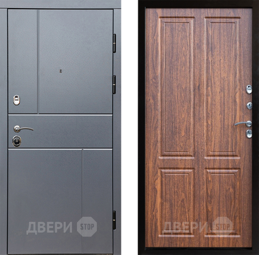Входная металлическая Дверь Престиж Горизонт Грэй Премиум Орех светлый в Жуковский