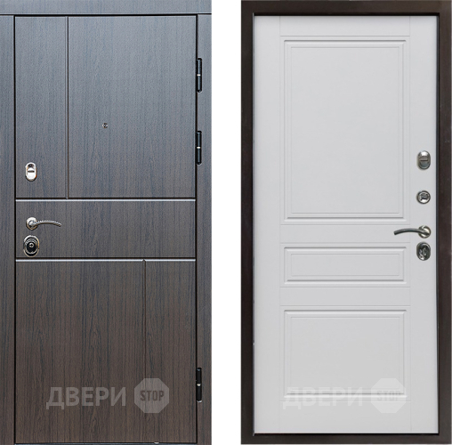 Входная металлическая Дверь Престиж Горизонт Венге Классика Белый матовый в Жуковский