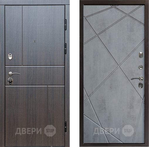 Входная металлическая Дверь Престиж Горизонт Венге Лучи Бетон темный в Жуковский