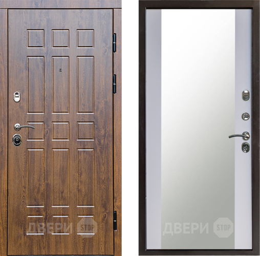 Входная металлическая Дверь Престиж Стандарт Зеркало Белый софт в Жуковский