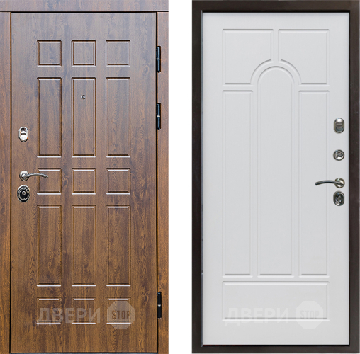 Входная металлическая Дверь Престиж Стандарт Арка Белое дерево в Жуковский