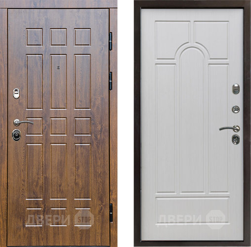 Входная металлическая Дверь Престиж Стандарт Арка Лиственница белая в Жуковский