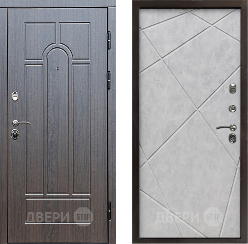 Входная металлическая Дверь Престиж Арка Лучи Бетон светлый в Жуковский