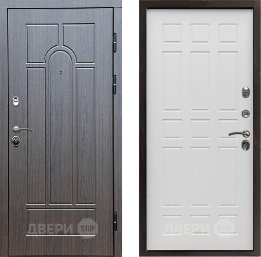 Входная металлическая Дверь Престиж Арка Спарта Лиственница белая в Жуковский