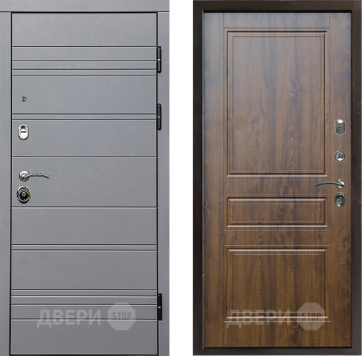 Входная металлическая Дверь Престиж Линия Грэй Классика Дуб в Жуковский