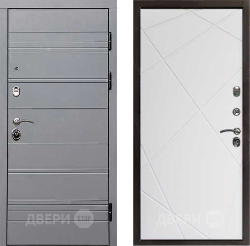 Дверь Престиж Линия Грэй Лучи Бетон белый в Жуковский