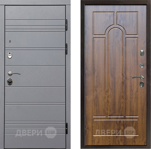 Входная металлическая Дверь Престиж Линия Грэй Арка Дуб в Жуковский
