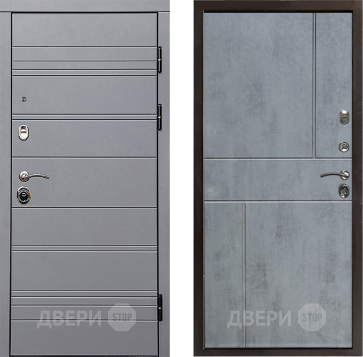 Входная металлическая Дверь Престиж Линия Грэй Горизонт Бетон темный в Жуковский